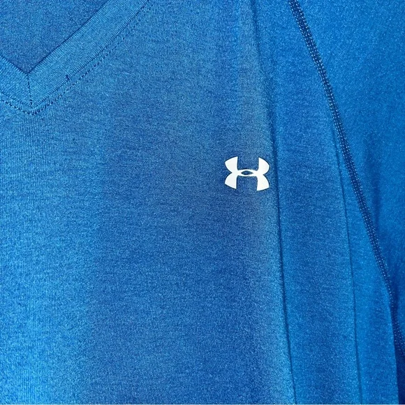 Under Armor Blue V Neck Tee - Picture 3 of 6